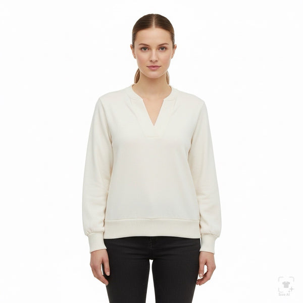 Loft Crew Neck Womens Ivory Knit Pullover Sweater Lightweight Long Sleeve Sz XL