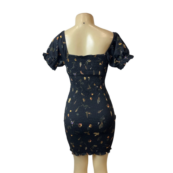 Allsaints Women's Black Off-shoulder Martha Mutare Bodycon Dress Sz 6 - NWT