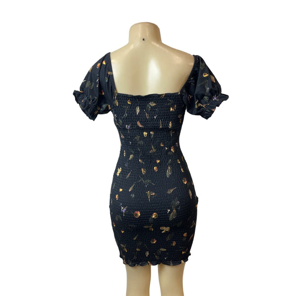 Allsaints Women's Black Off-shoulder Martha Mutare Bodycon Dress Sz 6 - NWT