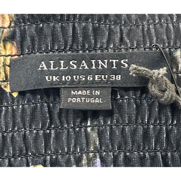Allsaints Women's Black Off-shoulder Martha Mutare Bodycon Dress Sz 6 - NWT