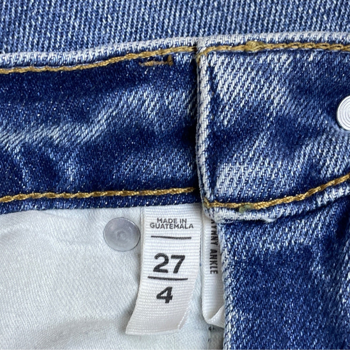 Made and Loved Loft Women's Blue Skinny Jeans Size 27 (EUR 34)