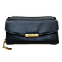 Rosetti Women’s Black Faux Leather With Gold-Tone Accents Foldover Wallet Clutch