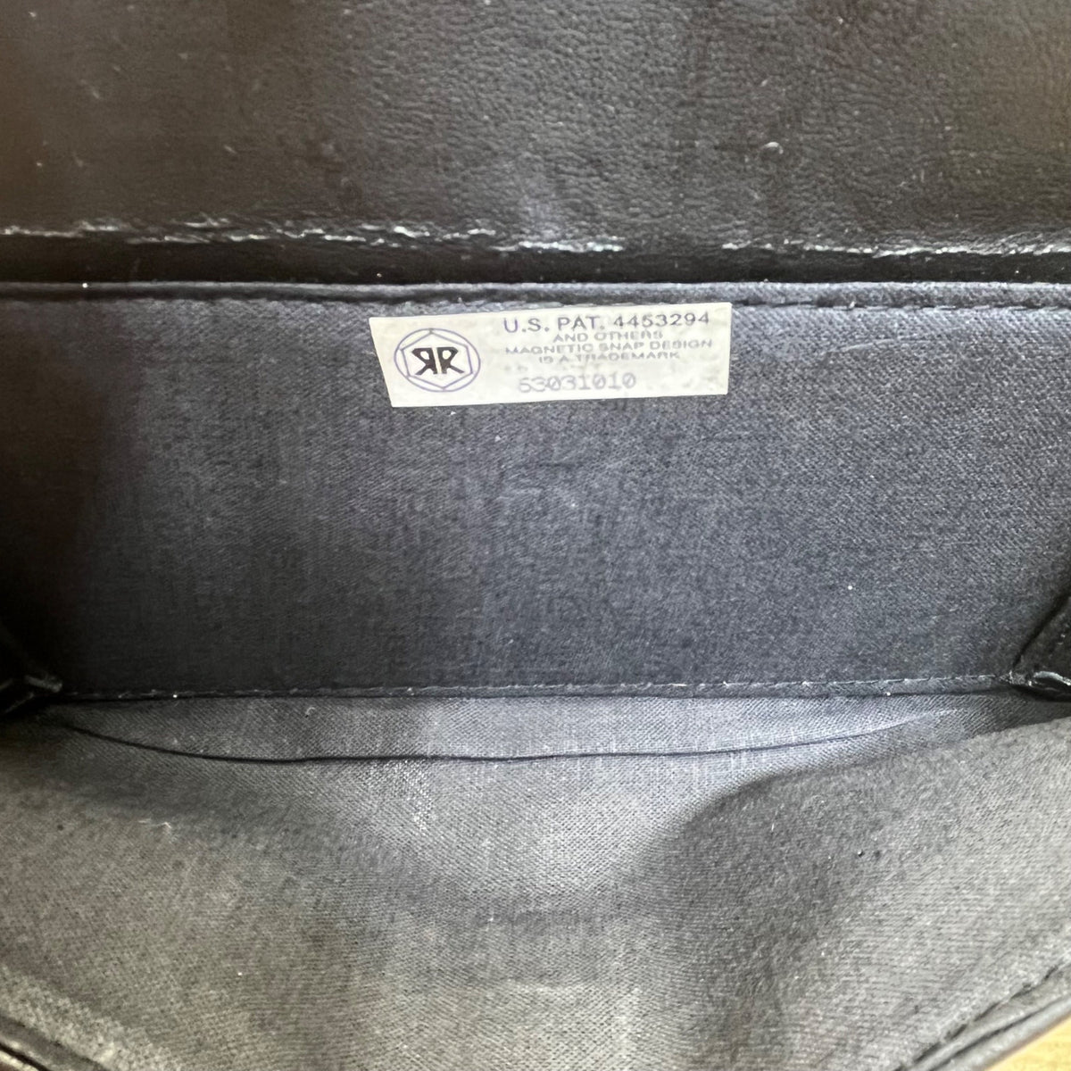 Rosetti Women’s Black Faux Leather With Gold-Tone Accents Foldover Wallet Clutch