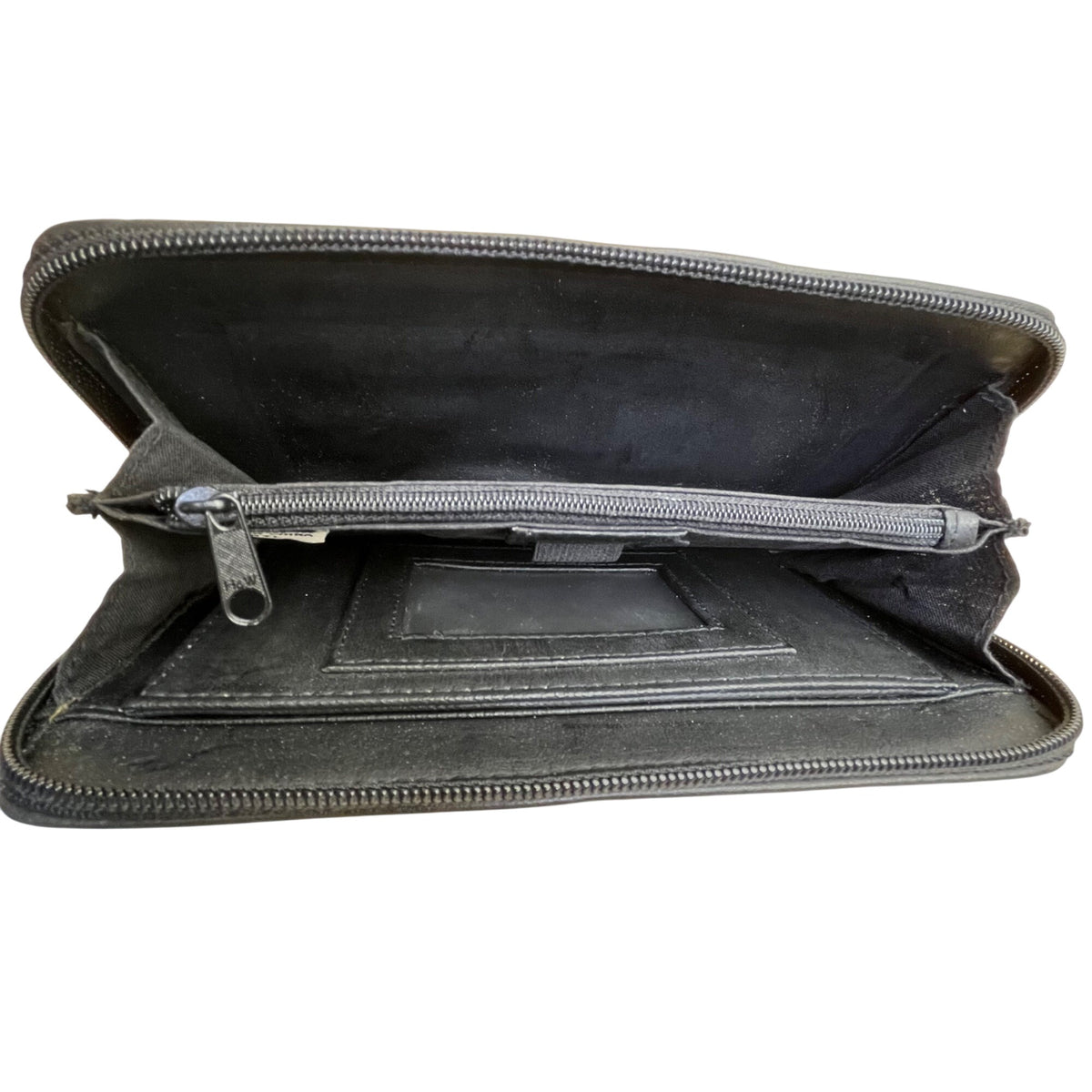 Rosetti Women’s Black Faux Leather With Gold-Tone Accents Foldover Wallet Clutch