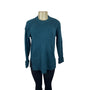 Ann Taylor Teal Ribbed Knit Sweater Long Sleeve Crew Neck Sz Meduim Petite