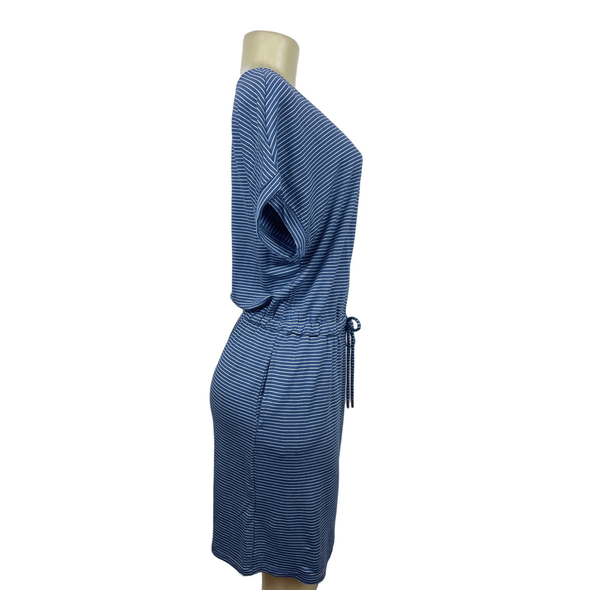 Hilary Radley Women’s Blue and White Striped Knee Length Shirt Dress Size S/CH