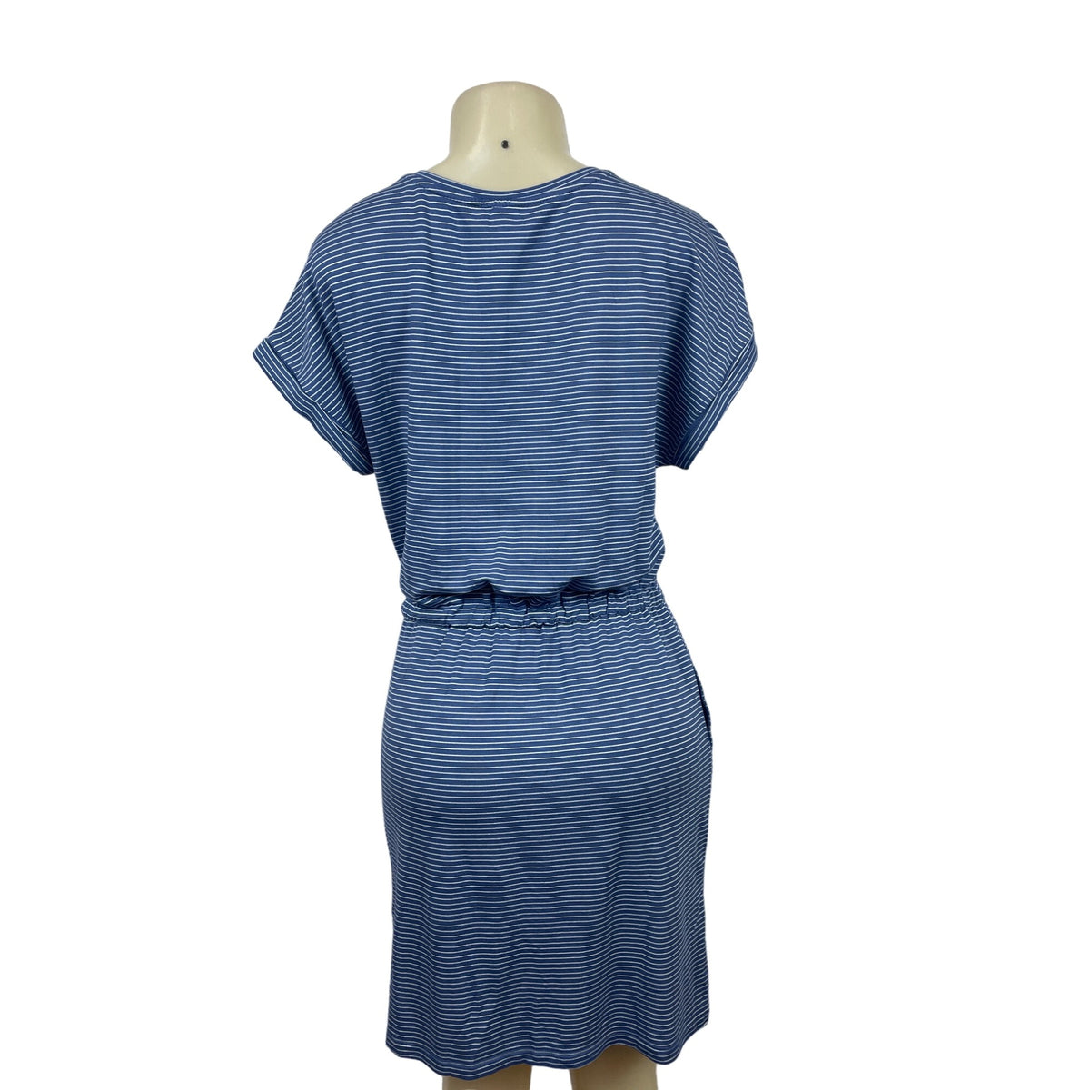 Hilary Radley Women’s Blue and White Striped Knee Length Shirt Dress Size S/CH