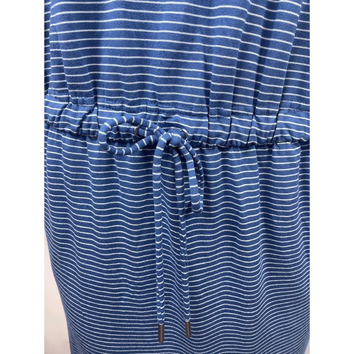 Hilary Radley Women’s Blue and White Striped Knee Length Shirt Dress Size S/CH