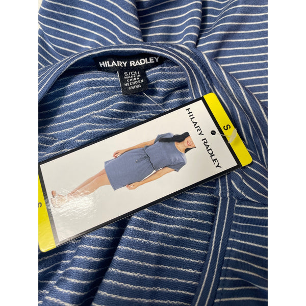 Hilary Radley Women’s Blue and White Striped Knee Length Shirt Dress Size S/CH