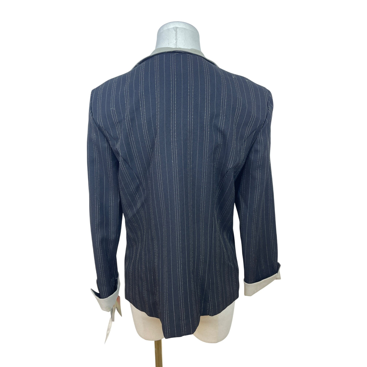 Miss Dorby Women's Black & Beige Pinstripe Blazer Size 8