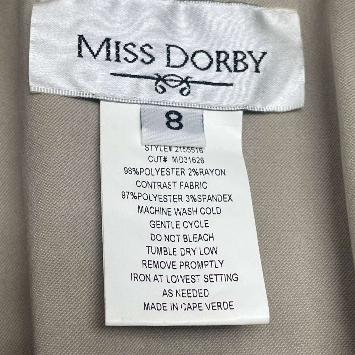 Miss Dorby Women's Black & Beige Pinstripe Blazer Size 8