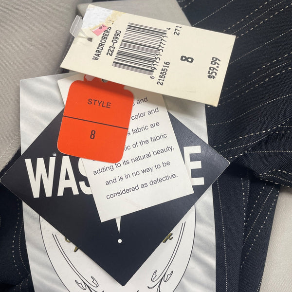 Miss Dorby Women's Black & Beige Pinstripe Blazer Size 8