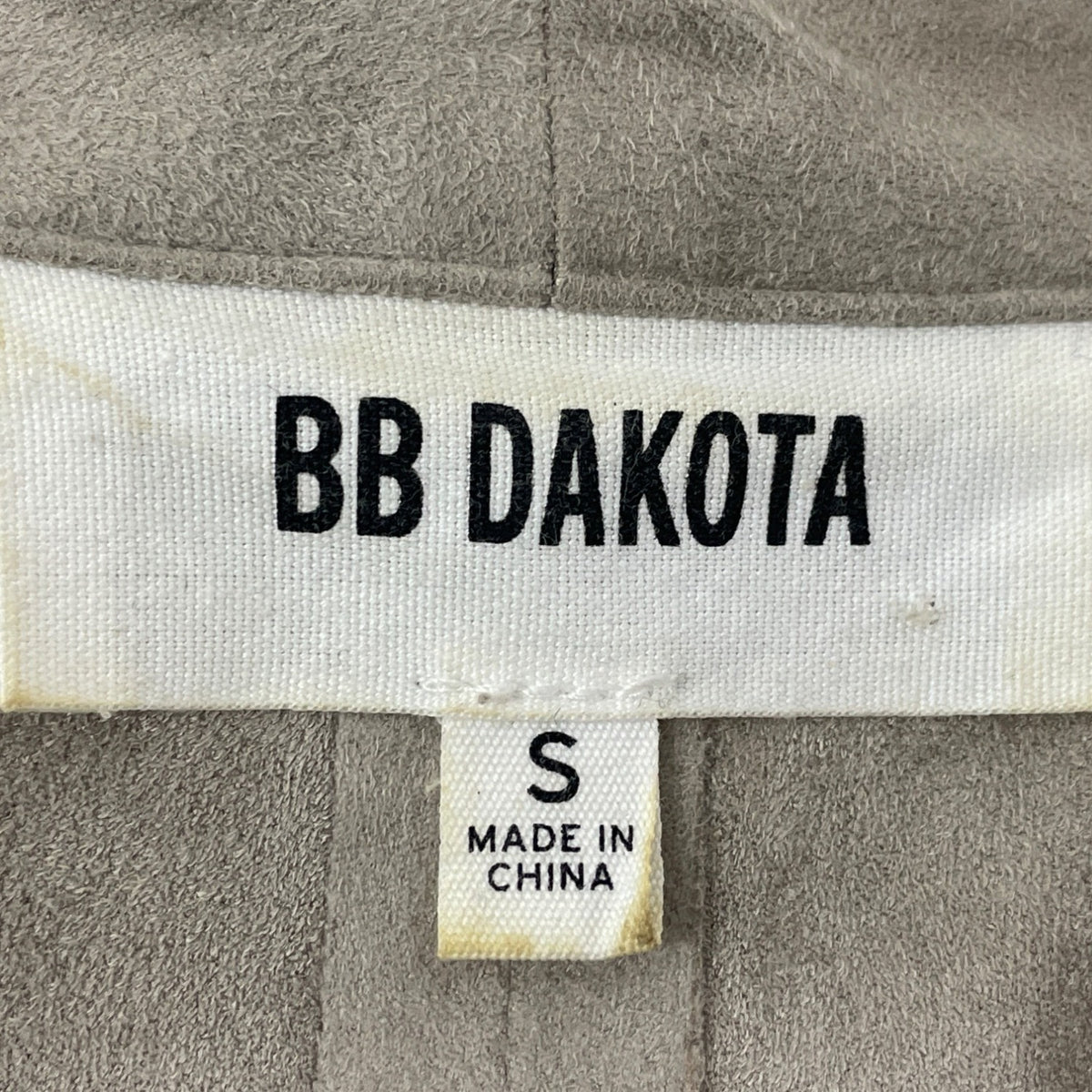BB Dakota Womens Taupe Waterfall Open Front Jacket Size S