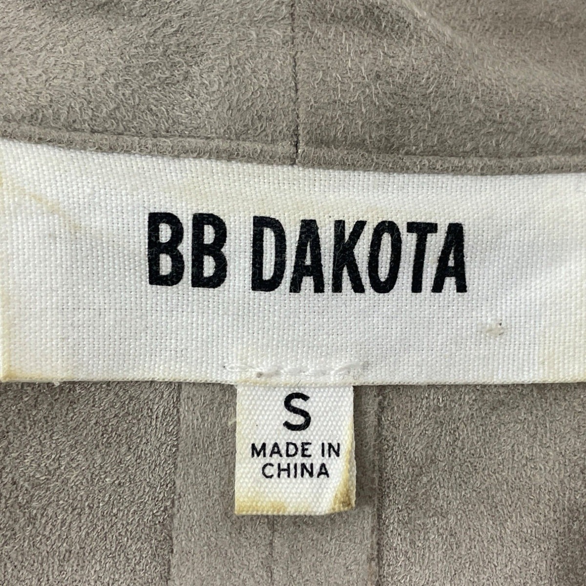 BB Dakota Womens Taupe Waterfall Open Front Jacket Size S