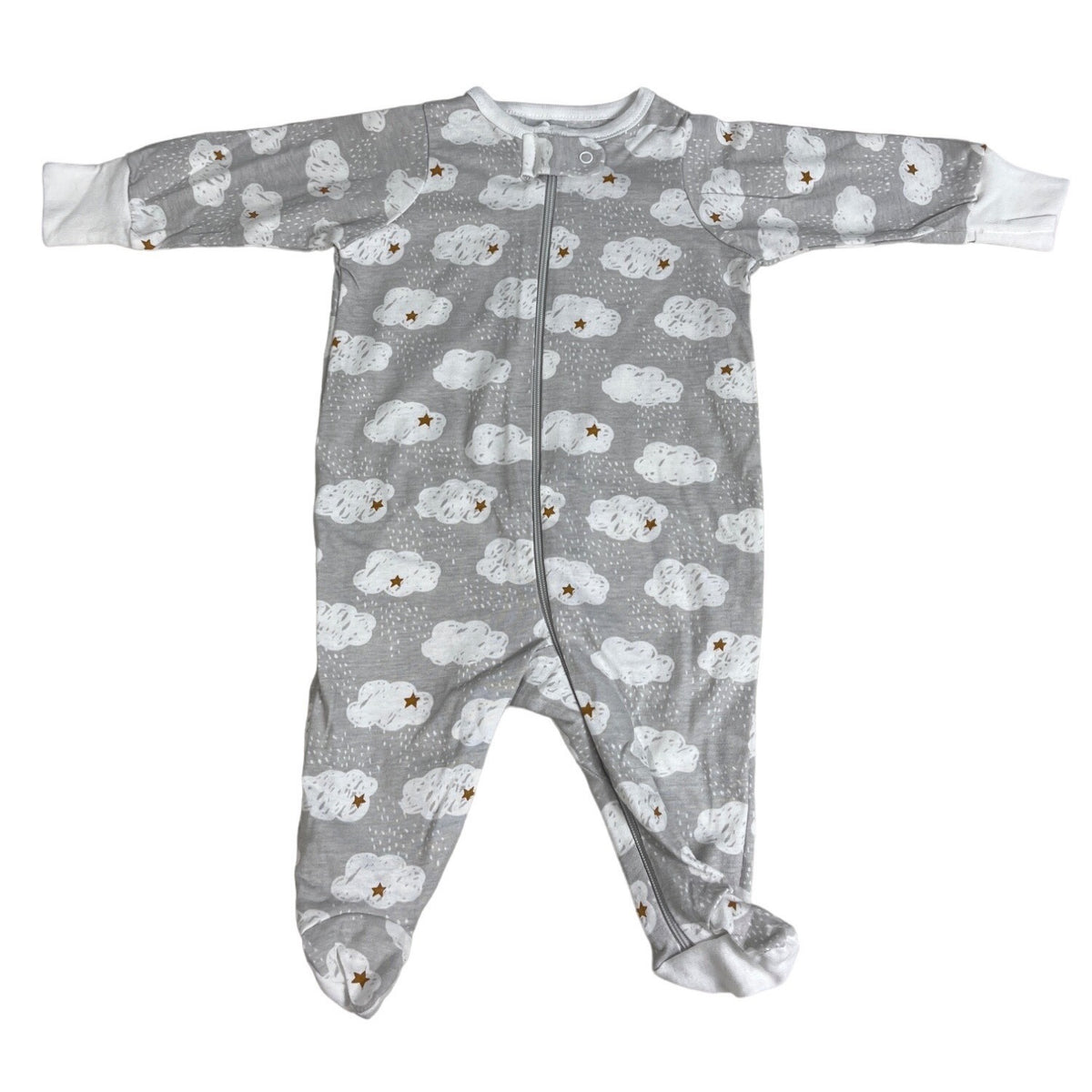 Gerber Toddler Baby Gray and White Onesies Jumpsuit 3 Piece Set Sz 0M