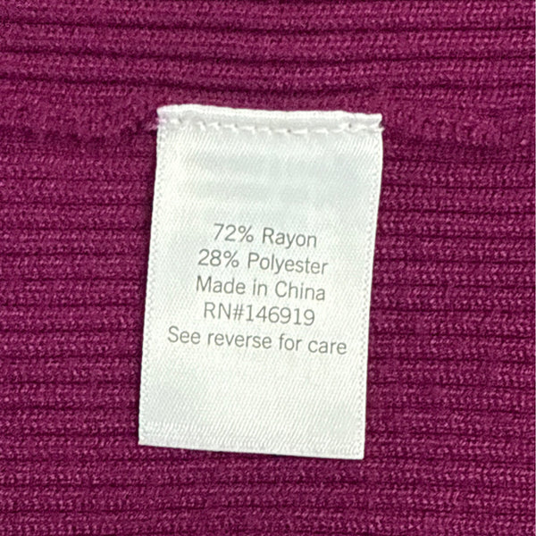Nine West Purple Ribbed Knit Long Sleeve Midi Sweater Dress Stretchy Sz XXL