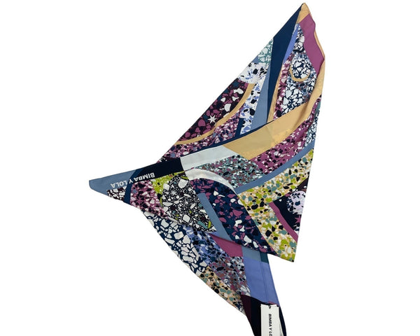 Bimba Y Lola Womens Multicolored Dotted Abstract Art Shawl Stole One Size New
