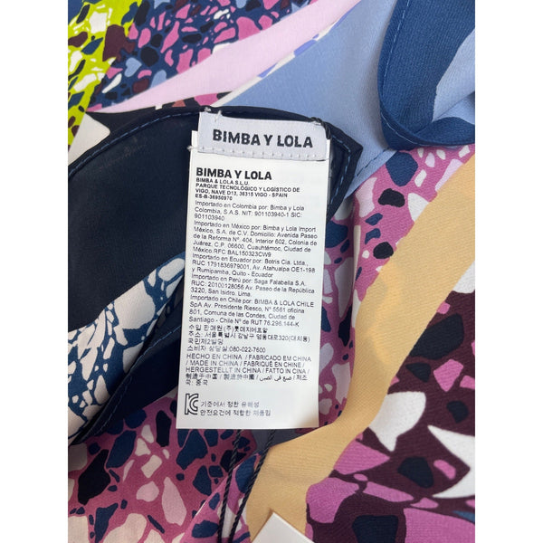 Bimba Y Lola Womens Multicolored Dotted Abstract Art Shawl Stole One Size New