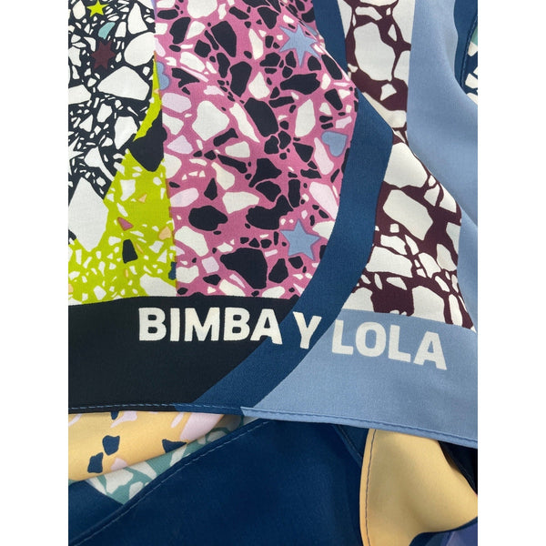 Bimba Y Lola Womens Multicolored Dotted Abstract Art Shawl Stole One Size New