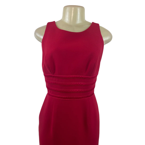 Andrea Polizzi For Rex Lester Red Sleeveless Midi Dress With Strappy Back Sz 6