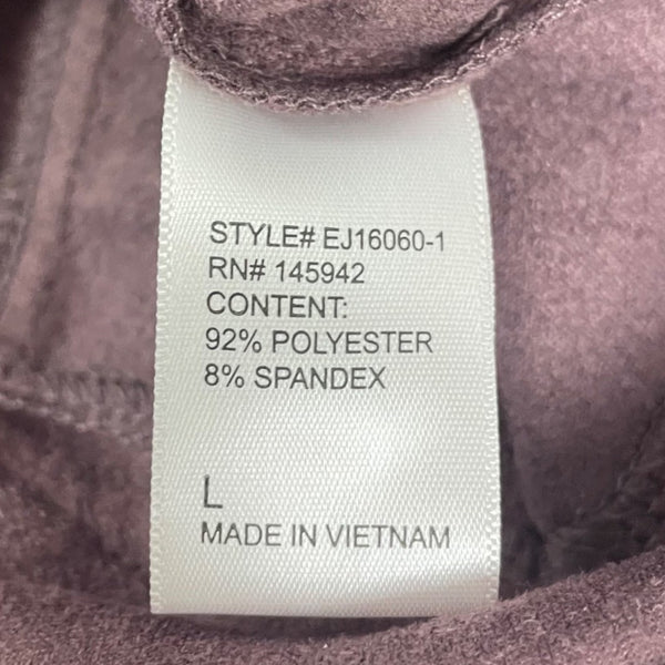 Eden Society Womens Purple Drapey Moto Jacket Stitch Sz L - New