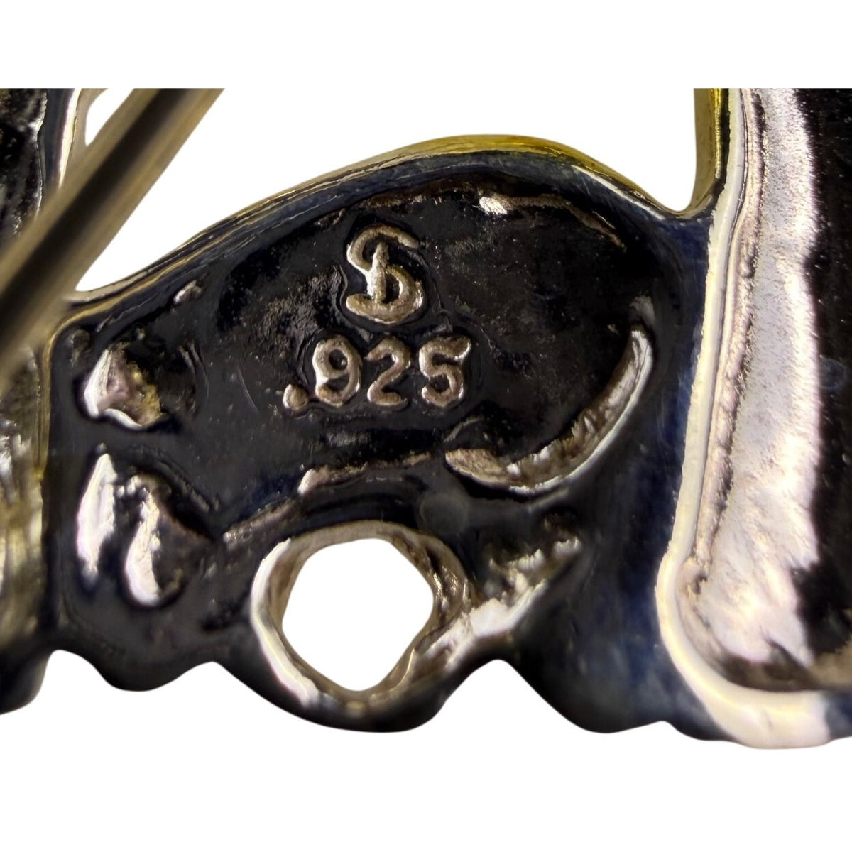 Sterling Silver & Gold 925 Nativity Brooch Pin Religious Christmas Theme Metal