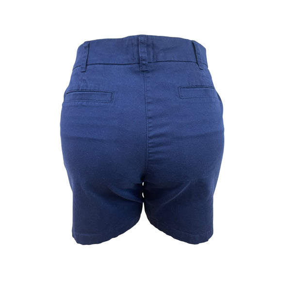 J. Crew Womens Navy Chino Shorts Mid-Rise Tailored Fit Size 10