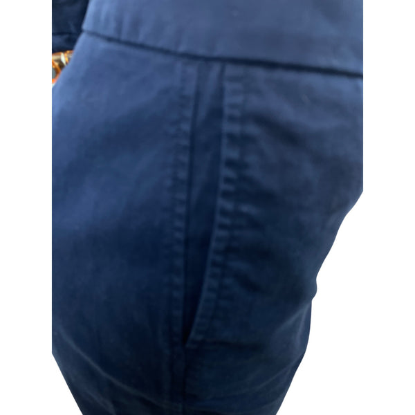 J. Crew Womens Navy Chino Shorts Mid-Rise Tailored Fit Size 10