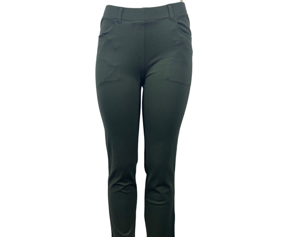 Quince Dark Green Stretch Trousers Womens Dress Pants Sz M/P - NEW