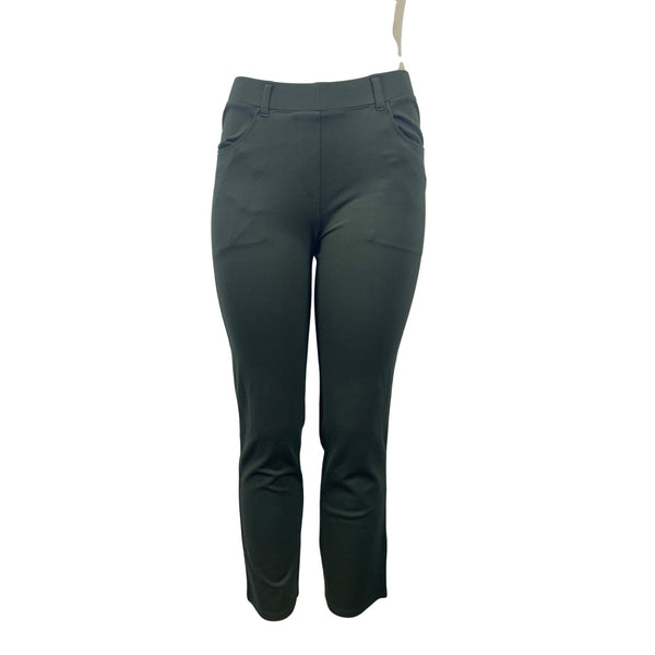 Quince Dark Green Stretch Trousers  Womens Dress Pants Sz M/P - NEW