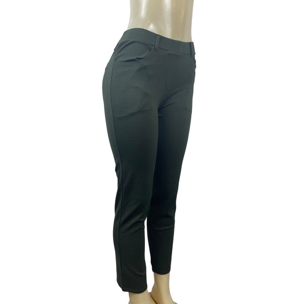 Quince Dark Green Stretch Trousers  Womens Dress Pants Sz M/P - NEW