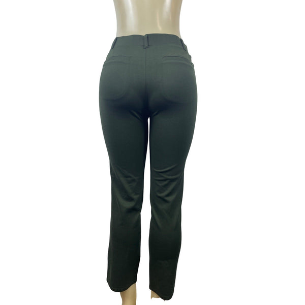 Quince Dark Green Stretch Trousers  Womens Dress Pants Sz M/P - NEW
