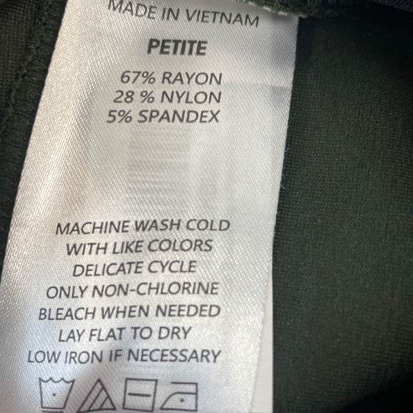 Quince Dark Green Stretch Trousers  Womens Dress Pants Sz M/P - NEW