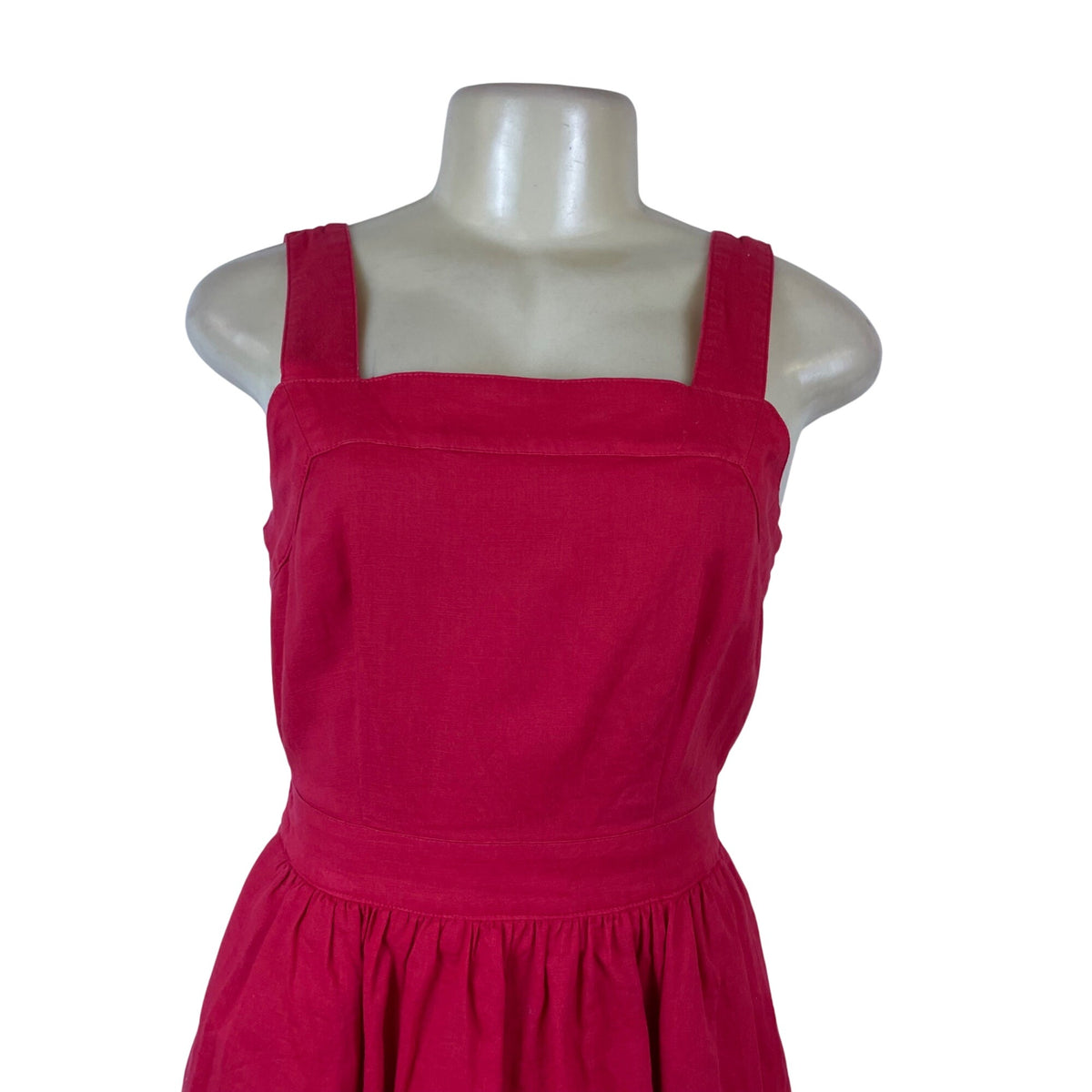 J.Crew Womens Fuchsia Cotton & Linen Sleeveless Bow-Back Summer Dress Size XS