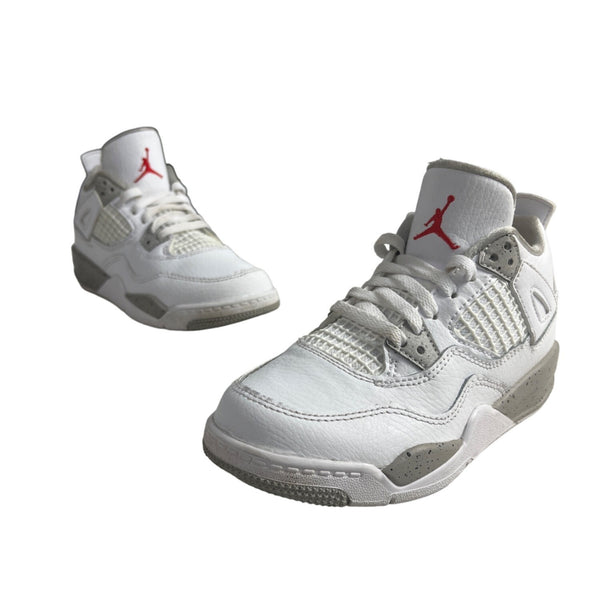 Nike Air Jordan 4 Retro PS White Oreo Sneakers Kids Size 12C