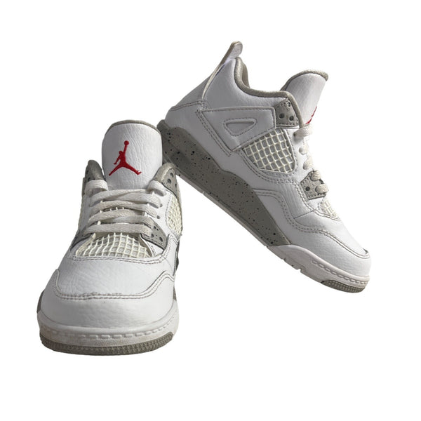 Nike Air Jordan 4 Retro PS White Oreo Sneakers Kids Size 12C
