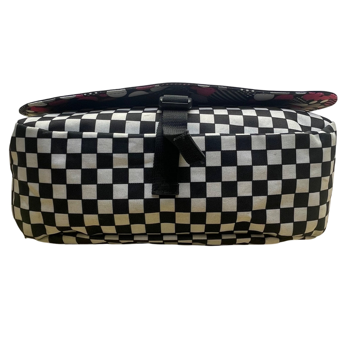 Dickies Women’s Black/Pink Nylon Adjustable Strap Checkerboard Messenger Bag