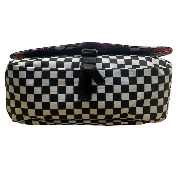 Dickies Women’s Black/Pink Nylon Adjustable Strap Checkerboard Messenger Bag