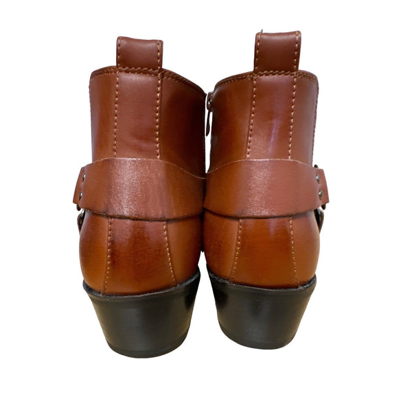 Alberto Fellini Women's Brown Ankle Zip Up Boots Sz 7 - NWOB