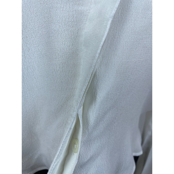 Socialite Womens White Button-Up Long Sleeve Blouse Size S