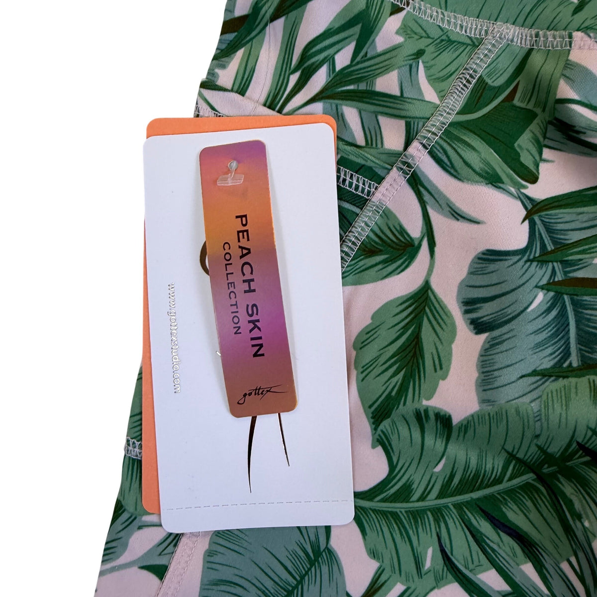 Gottex Women’s Green Leaf Print High-Waist Shorts With Pockets Size S - New