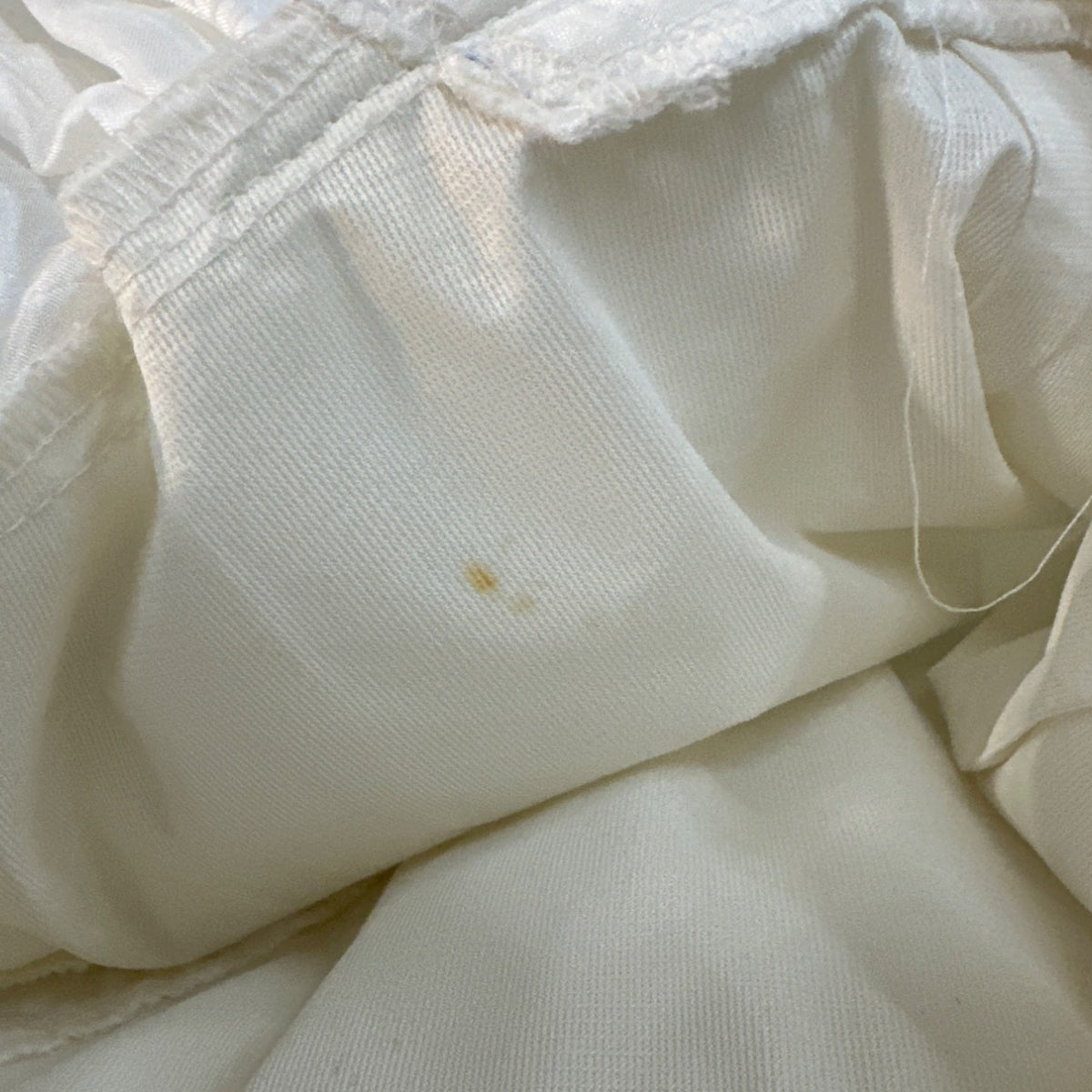 Vintage 80s Cashe White Satin Sz 8 Dress Puff Sleeves & Ruched Skirt Design Women