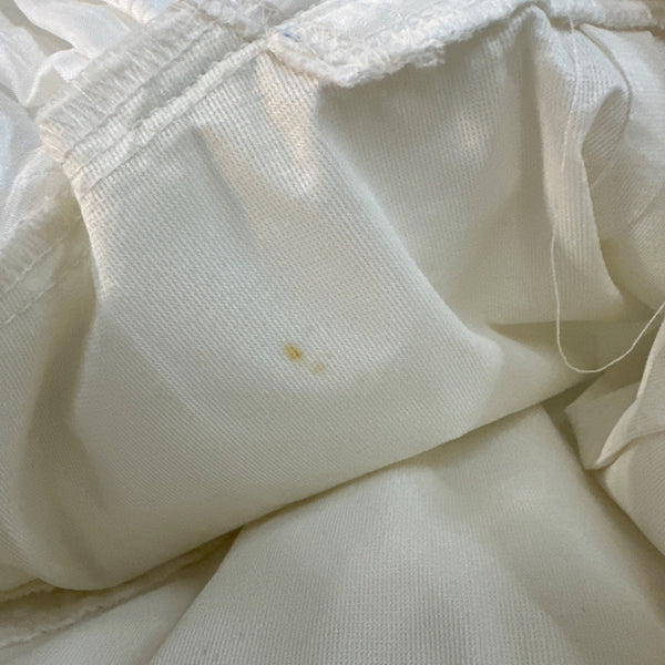 Vintage 80s Cashe White Satin Sz 8 Dress Puff Sleeves & Ruched Skirt Design Women