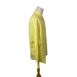 Tommy Bahama Mens Yellow Long Sleeve Linen Button-Up Shirt Sz XL