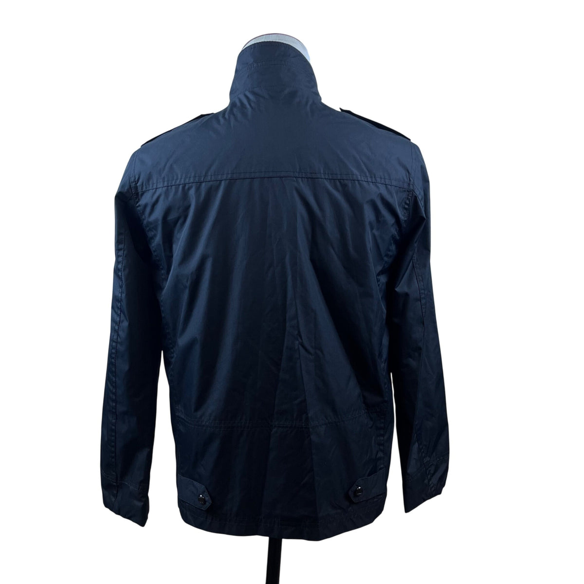 Marc New York Mens Black Zip-Up Utility Jacket W/ High Collar & Pockets Size S