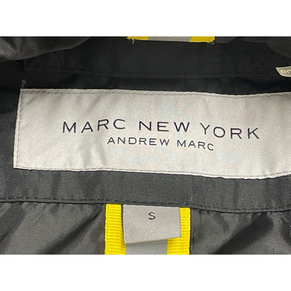 Marc New York Mens Black Zip-Up Utility Jacket W/ High Collar & Pockets Size S