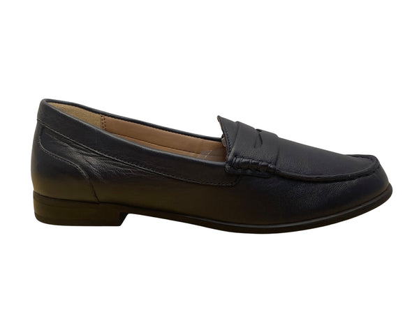 Array Women’s Blue Leather Comfort Slip-On  Flat Loafers Size 8M
