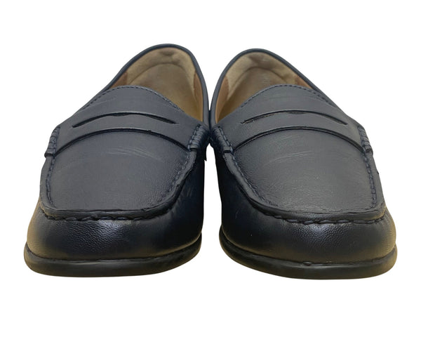 Array Women’s Blue Leather Comfort Slip-On  Flat Loafers Size 8M