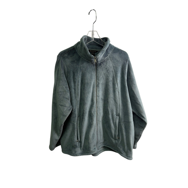 Athleta Womens Blue Fleece Zip-Up Jacket 2X Cozy Long Sleeve Soft Polyester Fall Athleta Womens Blue Fleece Zip-Up Jacket 2X Cozy Long Sleeve Soft Polyester Fall