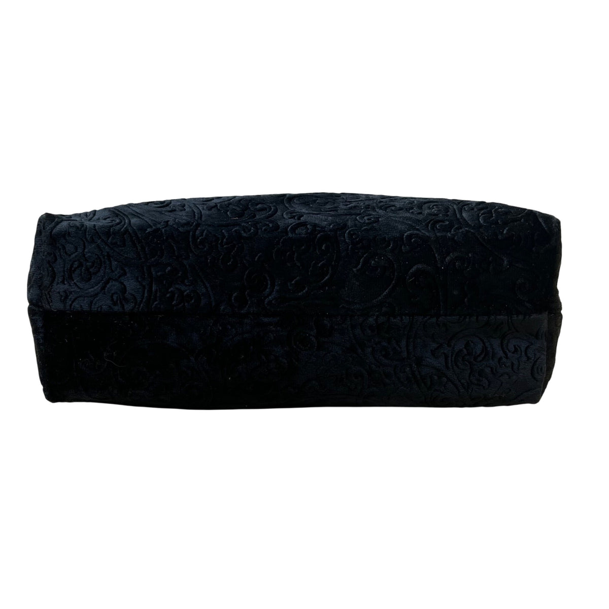 Valerie Stevens Women’s Made In Italy Black Velvet Embossed Shoulder Bag